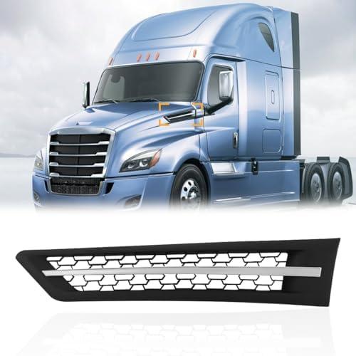 Right Chrome Cascadia Hood Side Grille Air Intake Vent Replacement with With Bug Screen for Freightliner Cascadia 2018+
