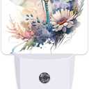 Watercolor Dragonfly Flowers Night Light, Vintage Insect Botanical Floral Leaves Dusk to Dawn Night Light Plug in,0.5w Energy Saving Sleep Friendly NightLight for Kids Boys Girls Home Decor (Color2)