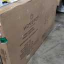 HomePop Upholstered Bergen Convertible Futon Sofa Bed, Modern Sofa Couches for Living Room, Small Spaces, Dorm, Apartment, Blue Woven