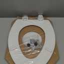 Bemis 1500EC Durable Wooden Toilet Seat, Easy Clean Hinges, Made in USA, Elongated, White
