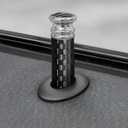 Moly Magnolia 4PCS Car Door Lock Knobs, American Flag Carbon Fiber Door Lock Pin Cover, Decorative Modification Door Lock Bolt Pin Cover, Auto Accessories Universal for SUV, Truck, Van (Black Flag)