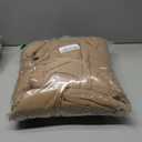 Womens's Lightweight Down Coat Long Sleeve Button Quilted Pullover Puffer Jacket Packable Hooded Winter Coat, Beige