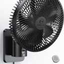 8.5-Inch Quiet Wall-Mounted Oscillation Fan with Remote & Timer, 4-Speed Adjustable for Small Bathrooms, Indoor Bedroom Cooling for RV, Adjustable Tilt, 5.92 ft Cord, Garage Cooling Fan for Home