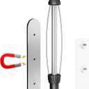 Magnetic Paper Towel Holder for Fridge - No Drill, One Hand Tear Paper Towel Holder with Ratchet Mechanism, Self-Adhesive & Wall Mount for Kitchen, Refrigerator, Grill, RV (Silver)