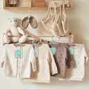 2 x Whaline 7Pcs Blue Baby Closet Size Dividers Clear Acrylic Hanger Clothes Organizers Newborn to 24 Month Infant Wardrobe Separators for Home Nursery Baby Clothes, 3.5 x 7 Inch