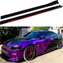 JMTBNO 2PCS Universal Car Side Skirts, 86.6" /2.2M Side Skirt for Car Extension Splitter Lip Rocker Panels Body Kit Compatible with Honda Civic Accord Toyota Corolla Nissan Altima VW Chevrolet Camaro 86.6 inches, Black&Red