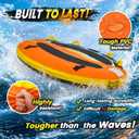 Heavy-Duty Towable Tube for Boating, Boat Tubes with Nylon Cover, Inflatable Water Sport Towables with Front Back Tow Points, Super Round Design, 60"