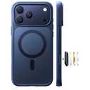 TORRAS Magnetic Shockproof for iPhone 17 Pro Case, Camera Control, Fit for MagSafe, Military-Grade Protection, Translucent Slim Case for iPhone 17 Pro Phone Case Anti-Fingerprint, Deep Blue