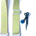 Guitar Strap, dopamine yellow youth modern fashion Cotton Guitar Strap with leather at both ends for bass, electric and acoustic guitars, comes with two strap anti-slip pads