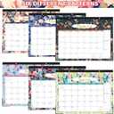 4 x 2026 Desk Calendar - JAN 2026 - DEC 2026, 2026 Calendar, 12 Monthly Calendar, 17" x 12", Desk/Wall Calendar 2026 with Desk Pad, Ruled Blocks, To-do List & Notes, Tear Off, Twin-Wire Binding, Large Desk Calendar for Home & Office Organizing - Floral