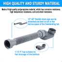 Low Profile 1 1/2 P Trap, Flexible Bathtub Shower Drain Pipe, Flat P Trap Freestanding Tub Drain for Bath