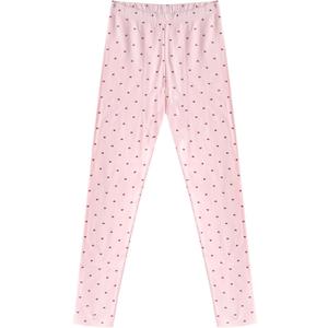 WEONEDREAM Stretch Leggings for Girls Toddlers Long Pants 2-14 Years (5-6 Years, Pink Heart)