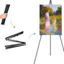 Easel Stand for Sign, Aredy 63" Portable Painting Easel, Lightweight Metal Easels for Painting Canvas, Wedding Sign (2 Pack)
