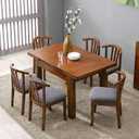 Genina Seat Covers for Dining Room Chair Seat Slipcovers Kitchen Chair Covers (Dark Gray, 4 Pcs)