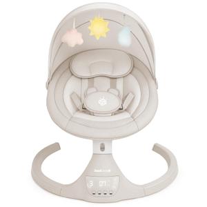 Jool Baby Nova Baby Swing for Infants Bluetooth Music, Remote (Oatmeal) | Keep Baby Happy While Getting Things Done Gentle Side-to-Side Motion Helps Baby Feel Content