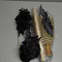 Witches Broom Halloween Broom Parking DIY, Gothic Style Decor with 3D Spooky Bats, Spiders & Webs, Fake Dark Black Roses, Eucalyptus with Wooden Detachable Broomstick