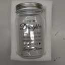 Daughter Gifts from Mom - Mason Jar with Warm Lights for Daughters, Christmas Mothers Day Birthday Gift for Daughter, 18th Birthday Graduation Wedding Gifts
