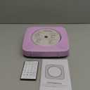 CD Player with Speakers CD Players for Home: Desktop Wall CD Player Bluetooth Portable Kegaudio with Dust Cover FM Radio USB AUX Jack Remote Control (Purple)