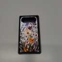 for iPhone Air Case Cute - Wireless Charging Compatible - Dual-Layer Hard Shell + Silicone Cover - Aesthetic Protective Phone Case for iPhone 17 Air - Marble Pressed Flowers