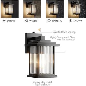 Upgraded Outdoor Light Camera Fixture, Dusk to Dawn Porch Light with Camera, Modern Exterior Wall Sconce Porch Light Fixture, Waterproof Exterior Light Fixture, 5G WIFI Connection Outdoor Wall Light