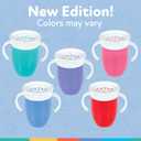 Nuby Wonder Cup - Spill-Proof Toddler Sippy Cups - (3 Pack) 5 oz - Sip from All Sides - Leak Resistant - Spoutless Transition Cup - Aqua/Purple/Pink