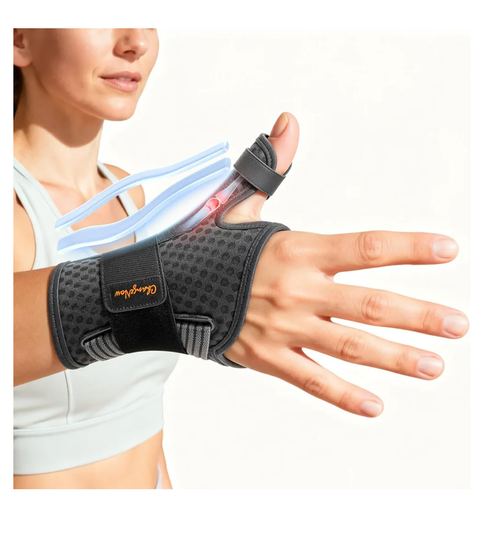 Ultra Breathable Thumb Brace for Right & Left Hand, [Upgraded Medical-Grade] Thumb Spica Splint for Trigger Thumb, Adjustable Thumb Support for De Quervains Tenosynovitis, Pain Relief, Arthritis, Tendonitis, Sprains