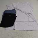 Ficerd 3 Pack Plus Size V Neck T-Shirts for Women, Short Sleeve Split Side High Low Hem Tunics Tops Basic Summer Tee Blouses L