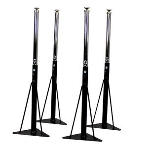 Factory Direct Partners REPLACEMENT Standard Swivel Glide Table Legs for FDP Activity Tables, Adjustable Height 19-30 inches, Includes Legs and Hardware ONLY (4-Pack) - Black, 11024-BK