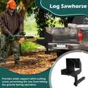Log Sawhorse for 2" Trailer Receiver, Adjustable Wood Cutting Stand
