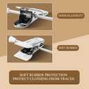 14Inch 50PACK Pants Hangers with Clips Adjustable Skirt Hangers for Women White Metal Non-Slip Trousers Hanger Heavy Duty Space Saving Clothes Hanger for Shorts,Jeans