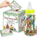 Glenmal 52 Pcs Baby Shower Games Gift Sets Large Baby Bottle for Shower Game Guess How Many Candies Decorations for Gender Reveal(Woodland Animal)