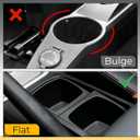 Center Console Armrest Storage Box with Double Layer Organizer, Black PU Leather Armrest Cover with USB Charging Ports for Car Truck SUV