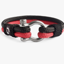 Mens Rope Bracelet - Stainless Steel Silver Shackle, Extremely Durable and Scratch Resistant Waterproof Paracord, Handmade, Nautical Wristband for Men, 8