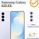 GVIEWIN for Samsung Galaxy S25 FE Case, with Screen & Camera Lens Protector, [Military-Grade Protection][Non Yellowing] Clear Floral Shockproof Protective Case for Women (Floratopia/Colorful)