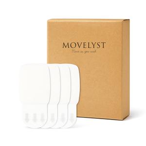 3 x MOVELYST 40 Pieces Refill Strips for White Small Wire Toggle Hooks - No Tools Adhesive Replacement Strips for Wall Hooks, Removable Damage-Free Mounting Strips for Wall Decor & Storage