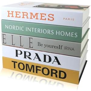 PTShadow 2 Pcs Decorative books Aesthetic Chic Faux Book Set for Room Décor,Modern Home Decor Coffee Table Decor