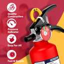 Ougist ABC Fire Extinguisher for Home & Vehicle - 2.5 lb 1-A:10-B:C Rated, Dry Chemical Fire Safety with Quick-Release Handle, Certified for Kitchen/Car/Boat Use-Model FF1KG