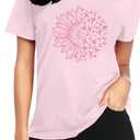 Women Breast Cancer Shirt Cancer Awareness Tee Shirt Cancer Survivor T-Tops (Pink, XXL)