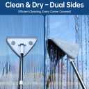 Wall Cleaner Mop with Long Handle, Wall Duster with Extension Pole, 3-in-1 Wall Cleaner, Dust Mop with 5 Reusable Pads