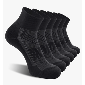 CelerSport 6 Pack Men's Ankle Socks with Cushion, Sport Athletic Running Socks
