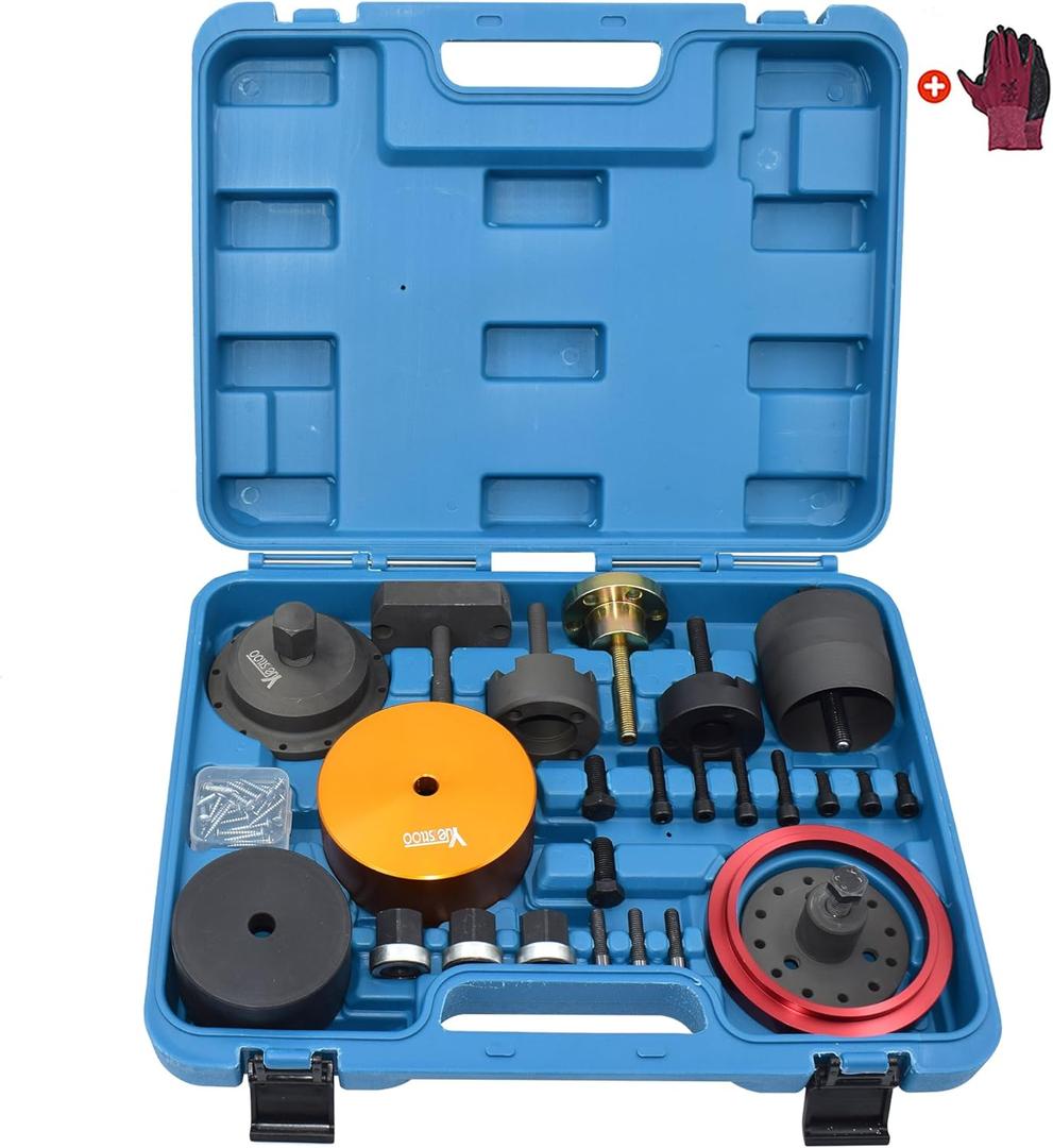 Crankshaft Front Rear Oil Seal Remover Installer Kit, Compatible with BMW N20 N26 N40 N42 N45 N45T N46 N52 N53 N54 N55 Engine (Blue Case)