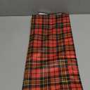 Lunarable Plaid Window Valance, Classical Celtic Fashion Tartan Checks and Stripes Cultural Orange Shades, Curtain Valance for Kitchen Bedroom Decor with Rod Pocket, 54" X 18", Yellow Black