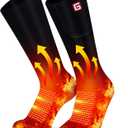 Heated Socks Rechargeable Electric Battery Heating Socks for Men Women with 3 Adjustable Heating Levels for Skiing Riding Hunting (Medium, Black)
