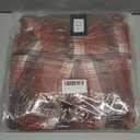 Women's Sherpa Lined Jackets Sherpa Turn-Down Collar Warm Winter Fleece Flannel Jacket for Women Trendy (Medium, Orange/White)