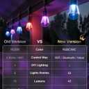 XMCOSY+ Smart Outdoor String Lights, 123Ft Patio Lights Waterproof, App Control, Compatible with Alexa, RGBCWIC Color Changing LED String Light for Outside (Black)