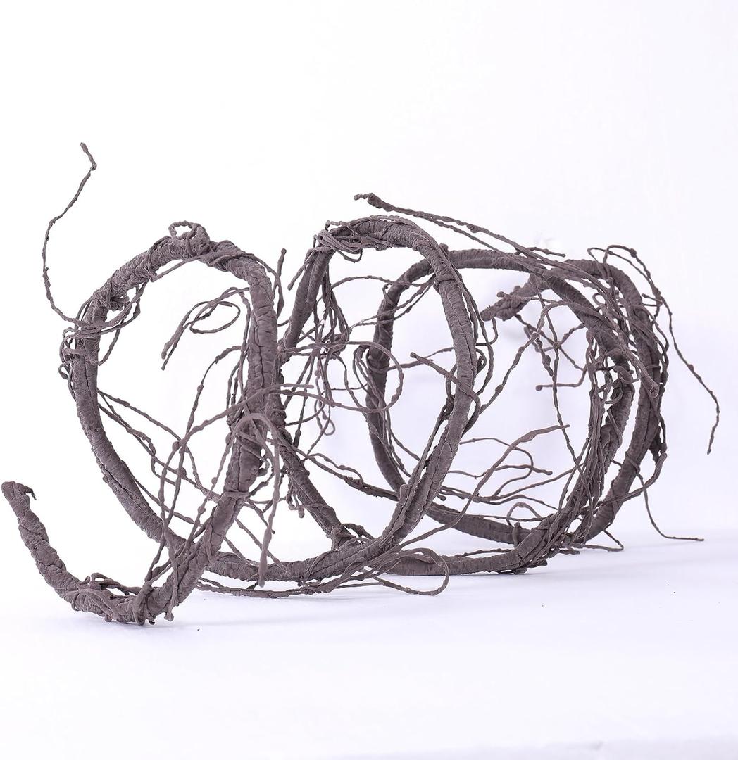 118" Flexible Medium Artificial Fake Reptile Climb Plants Tree Branches Twigs Cherry Blossom Cane Wall Hanging Wreath Fall Tree Trunk Stem GrapeVines Garland Garden Halloween Jungle Mantel Decoration
