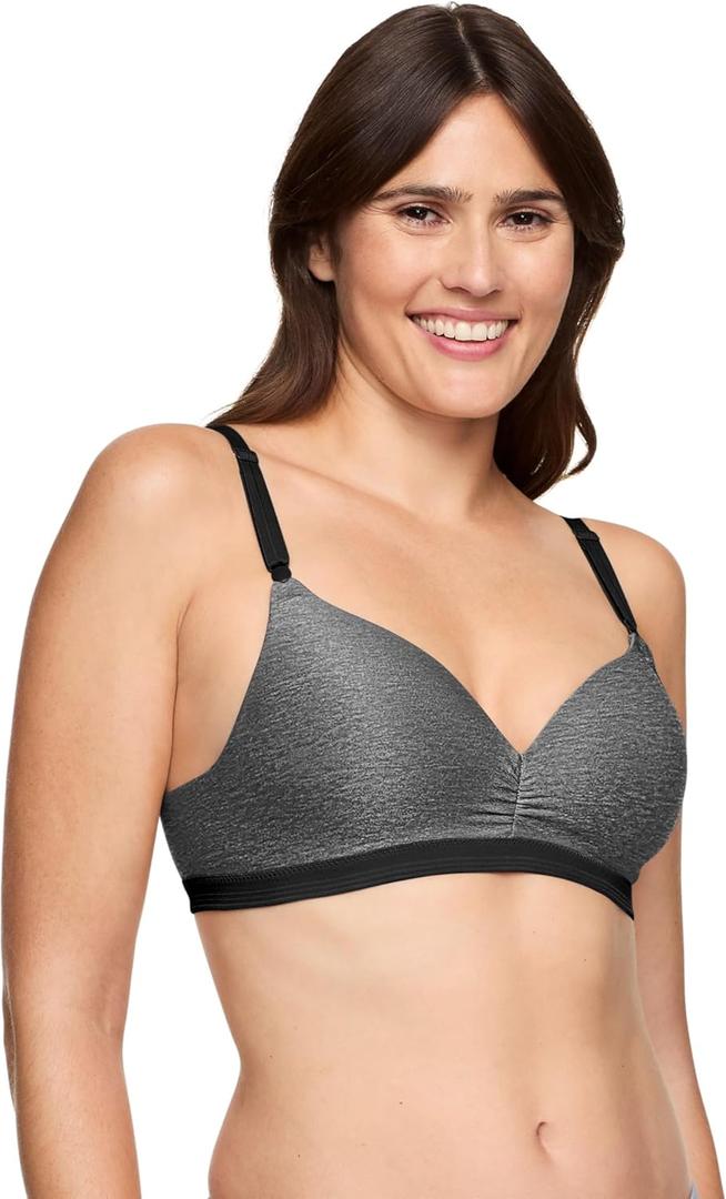 Warner's Women's Play It Cool Wire-Free with Lift Bra Rn3281a (38C, Dark Gray)