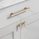 Asidrama 10 Pack 5 Inch(128mm) Champagne Copper Cabinet pulls Kitchen Cabinet Handles, Cabinet Pulls Kitchen Cabinet Hardware for Cupboard Drawer Pulls
