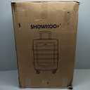 SHOWKOO Luggage Sets Expandable PC+ABS Durable Suitcase Sets Double Wheels TSA Lock Pink 3pcs