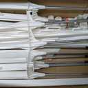 20 Pack 48inch Step-in Electric Fence Posts Temporary Plastic Fence Stakes for Garden and Farm Protection, Easy to Install and Move.White